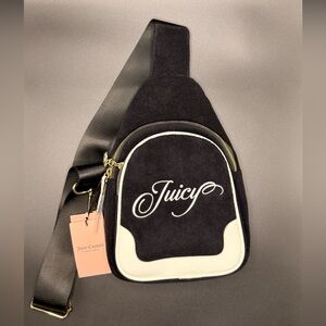 Juicy Couture Raising Star Black/White/Gold Sling NWT